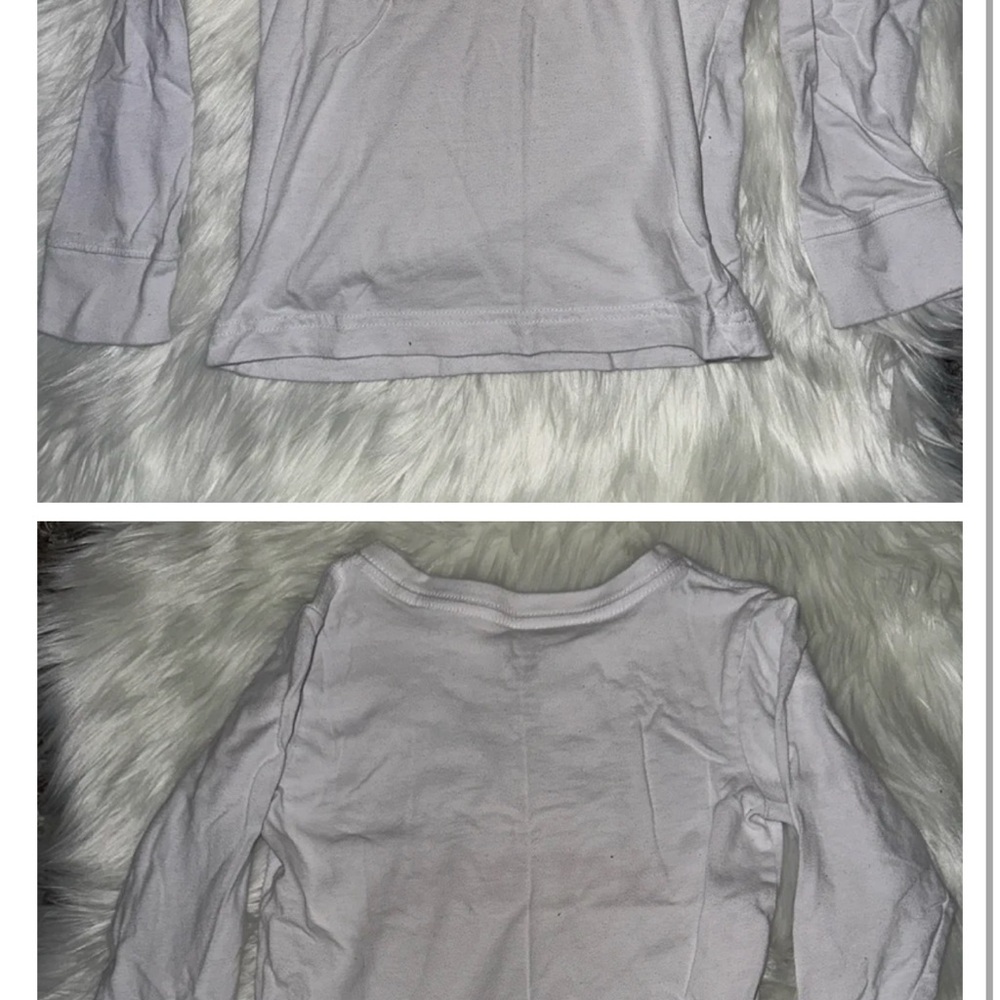 Kids Nike White Long Sleeve Shirt - Size 6/7